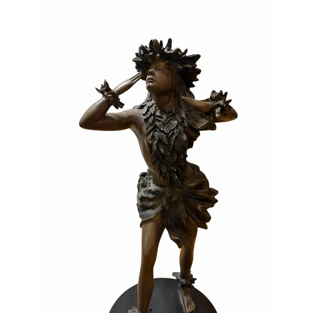 Kim Taylor Reece Pohakea Hula Girl Statue Figurine Vintage Hawaii